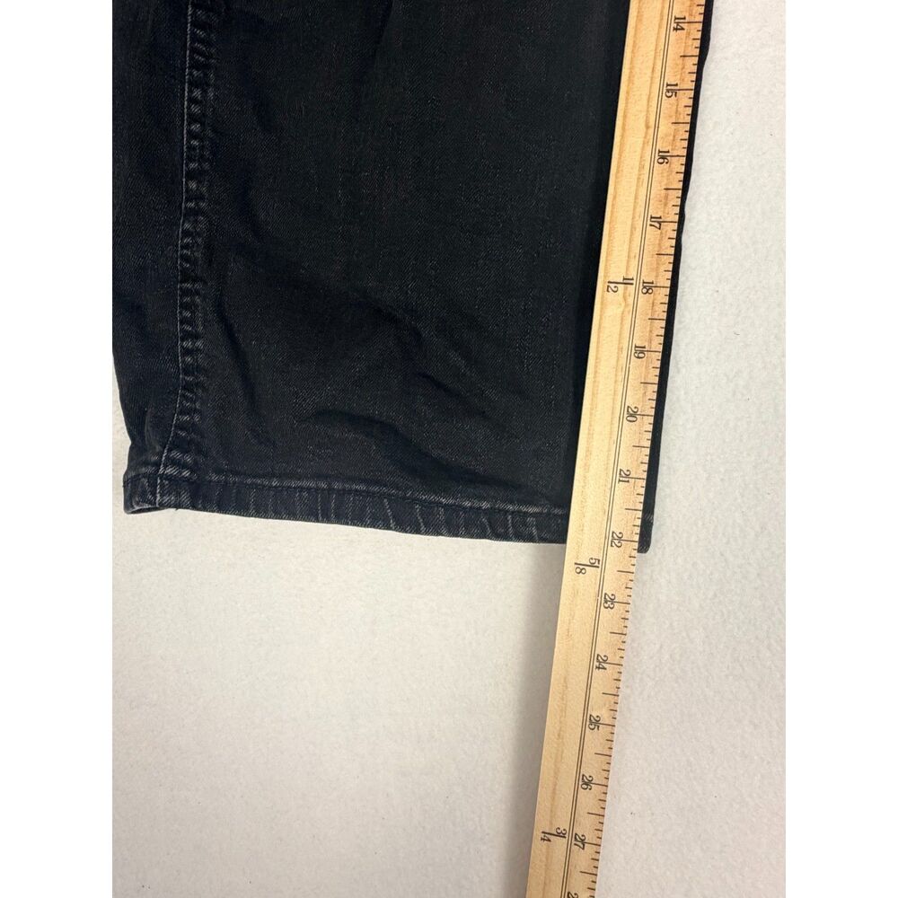 Pilcro Anthropologie Black Wide Leg Crop Jeans Women's High Rise Utility Denim - Picture 6 of 7